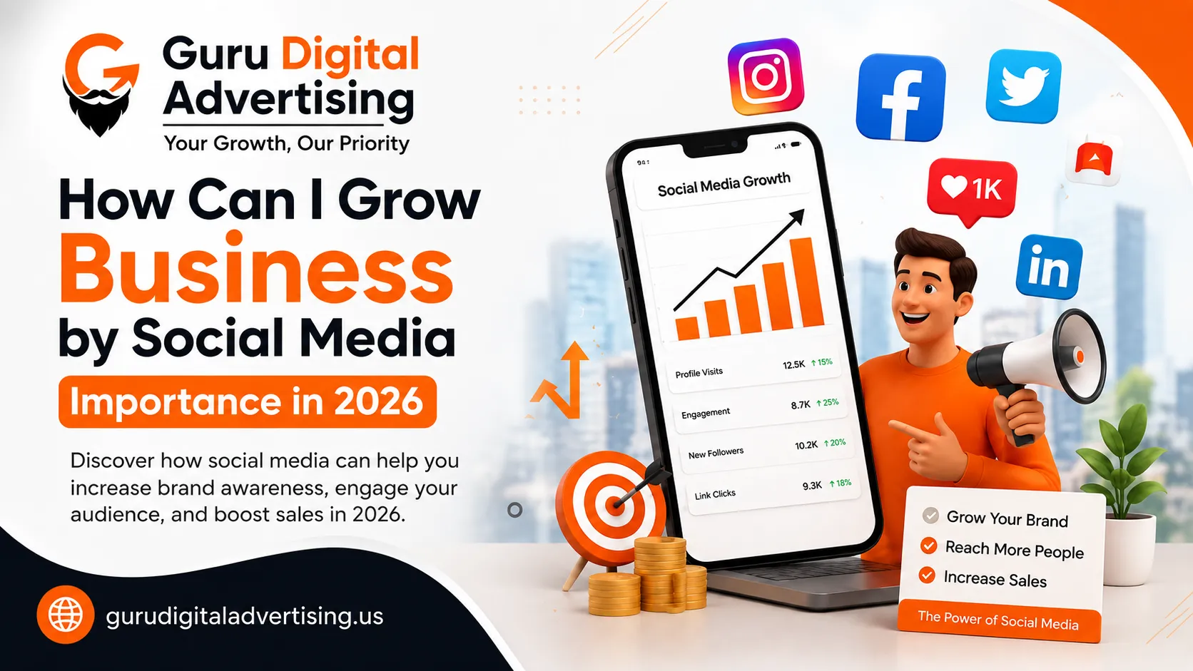 How can I grow business by social media